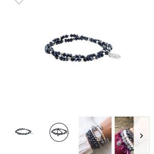 Kinsley Armelle, Wrap Collection - Silver Indigo Bracelet